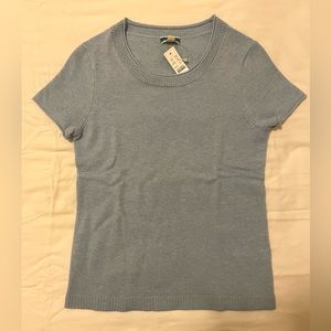 JCrew Baby Blue Cashmere T-shirt NWT